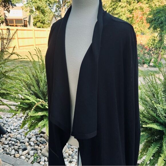 89th & Madison Black Open Cardigan Sweater size XL - Picture 2 of 6